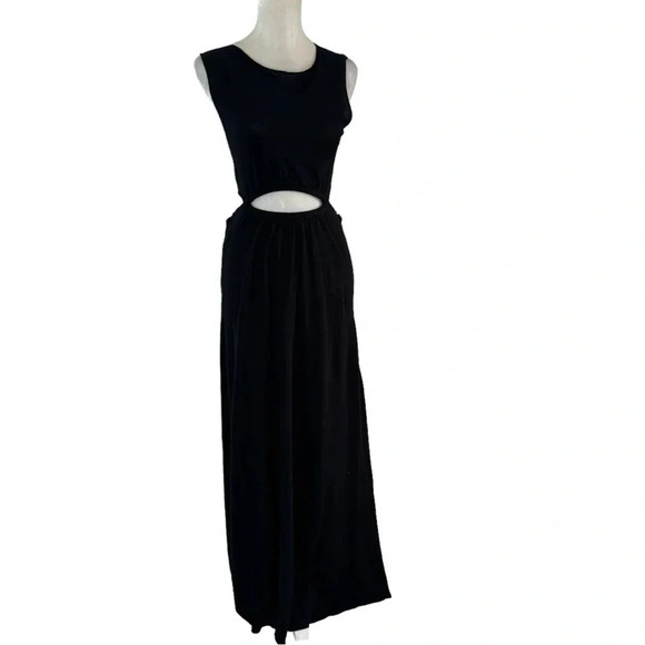 Bec & Bridge Knit Cutout Jimi Maxi Dress Black Size 2 with FLAW - Picture 2 of 10